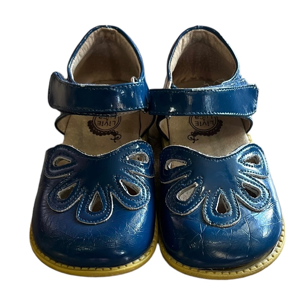 Livie & Luca Blue Patent Mary Jane Shoes